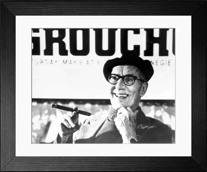 Framed Print : American comedian Groucho Marx, (1890-1977), c. 1975.. Courtesy: CSU Archives  /  Everett Collection
