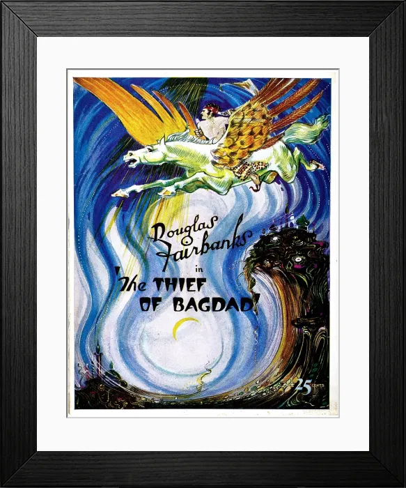 Framed Print : THE THIEF OF BAGDAD, poster art, 1924