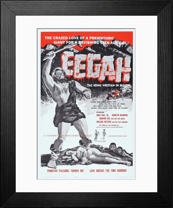 Framed Print : EEGAH, poster art, 1962 Framed Print : EEGAH, poster art, 1962