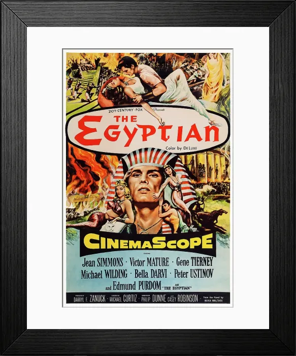 Framed Print : THE EGYPTIAN, US poster art, 1954, TM and Copyright 20th Century-Fox Film Corp. All Rights Reserved / Courtesy Everett Collection