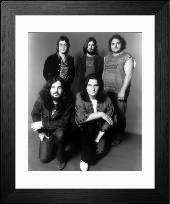 Framed Print : The Guess Who, (Front, l-r) Burton Cummings, Don McDougall, (Back, l-r) Garry Peterson, Bill Wallace, ca. 1973.. Courtesy: CSU Archives / Everett Collection Framed Print : The Guess Who, (Front, l-r) Burton Cummings, Don McDougall, (Back, l-r) Garry Peterson, Bill Wallace, ca. 1973.. Courtesy: CSU Archives / Everett Collection