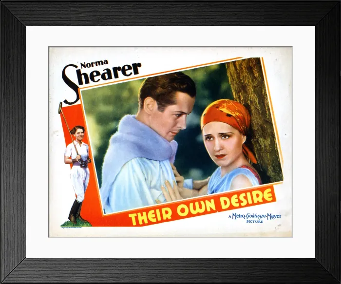 Framed Print : THEIR OWN DESIRE, from left, Robert Montgomery, Norma Shearer, 1929