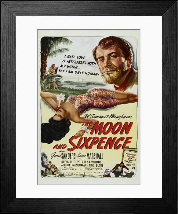 Framed Print : THE MOON AND SIXPENCE, from left: Elena Verdugo, George Sanders, 1942 Framed Print : THE MOON AND SIXPENCE, from left: Elena Verdugo, George Sanders, 1942