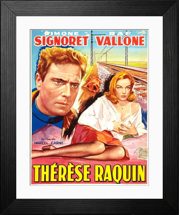 Framed Print : THE ADULTRESS, (aka THERESE RAQUIN), French poster, from left: Raf Vallone, Simone Signoret, 1953 Framed Print : THE ADULTRESS, (aka THERESE RAQUIN), French poster, from left: Raf Vallone, Simone Signoret, 1953