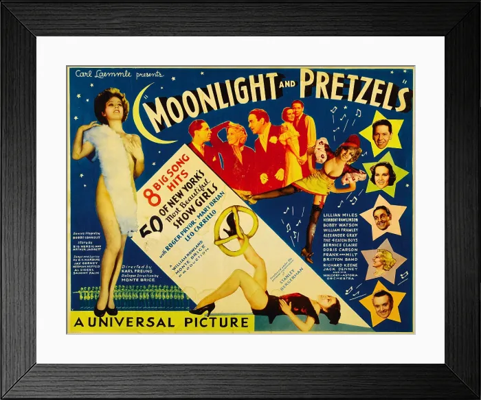 Framed Print : MOONLIGHT AND PRETZELS, left: Lillian Miles, right from top: Roger Pryor, Mary Brian, Leo Carrillo, 1933 Framed Print : MOONLIGHT AND PRETZELS, left: Lillian Miles, right from top: Roger Pryor, Mary Brian, Leo Carrillo, 1933