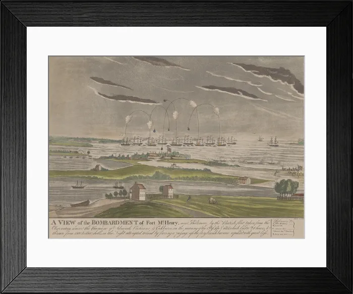 Framed Print : War of 1812. Bombardment of Fort McHenry, by the British fleet, on the morning of the Sept. 13, 1814 Framed Print : War of 1812. Bombardment of Fort McHenry, by the British fleet, on the morning of the Sept. 13, 1814