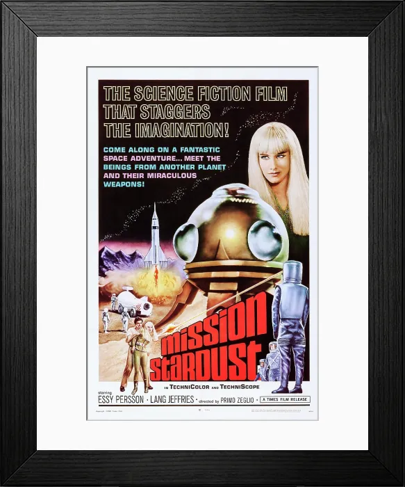 Framed Print : MISSION STARDUST, (aka...4...3...2...1...MORTE), US poster art, Essy Persson. (right), 1967 Framed Print : MISSION STARDUST, (aka...4...3...2...1...MORTE), US poster art, Essy Persson. (right), 1967