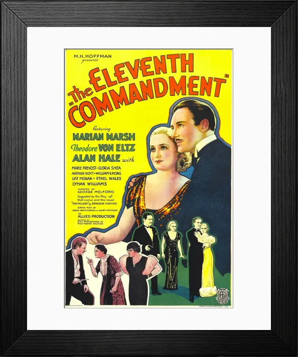 Framed Print : THE ELEVENTH COMMANDMENT, top from left: Marian Marsh, Theodore Von Eltz, 1933 Framed Print : THE ELEVENTH COMMANDMENT, top from left: Marian Marsh, Theodore Von Eltz, 1933