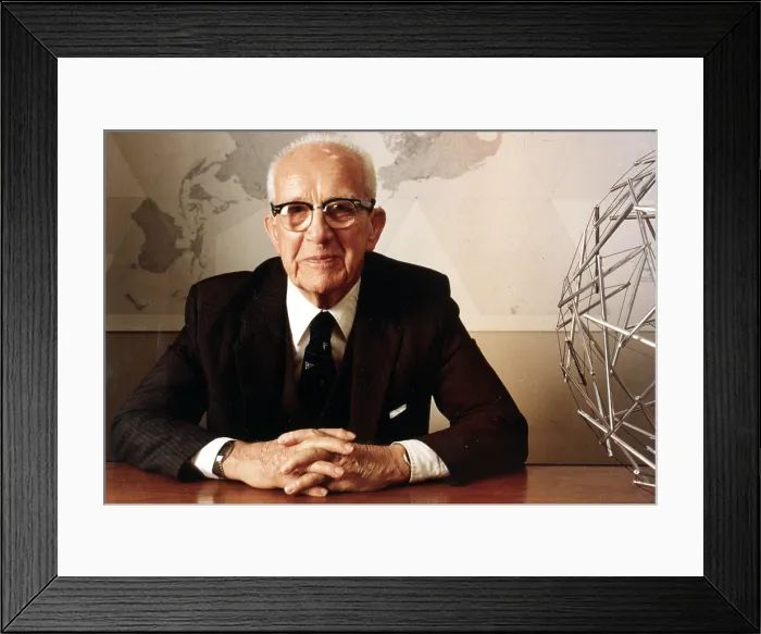 Framed Print : Buckminster Fuller 1940's Bomb shelter Engineer. Courtesy: CSU Archives / Everett Collection Framed Print : Buckminster Fuller 1940's Bomb shelter Engineer. Courtesy: CSU Archives / Everett Collection