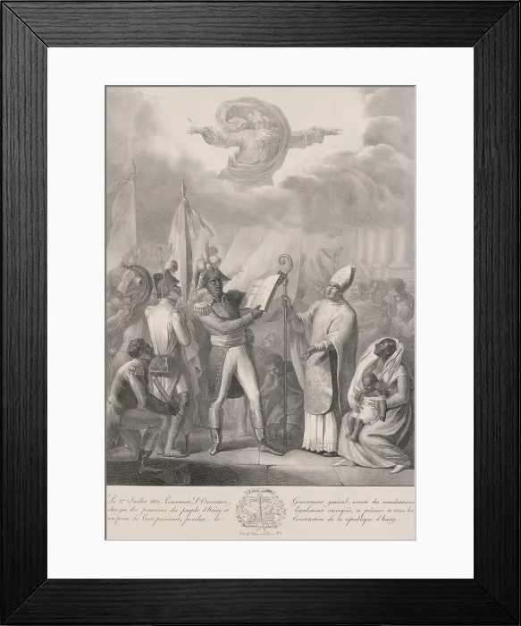 Framed Print : Toussaint L'ouverture began his military career as a leader of the 1791 slave rebellion in Saint-Domingue, aka Haiti