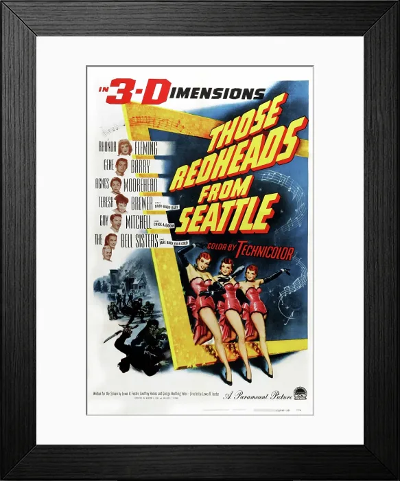Framed Print : THOSE REDHEADS FROM SEATTLE, US poster art, 1953 Framed Print : THOSE REDHEADS FROM SEATTLE, US poster art, 1953