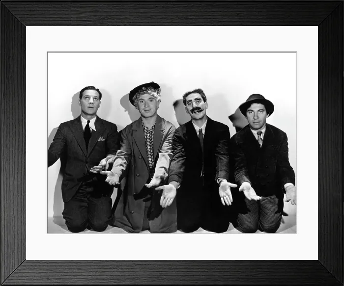 Framed Print : MONKEY BUSINESS, from left: Zeppo Marx, Harpo Marx, Groucho Marx, Chico Marx, 1931 Framed Print : MONKEY BUSINESS, from left: Zeppo Marx, Harpo Marx, Groucho Marx, Chico Marx, 1931