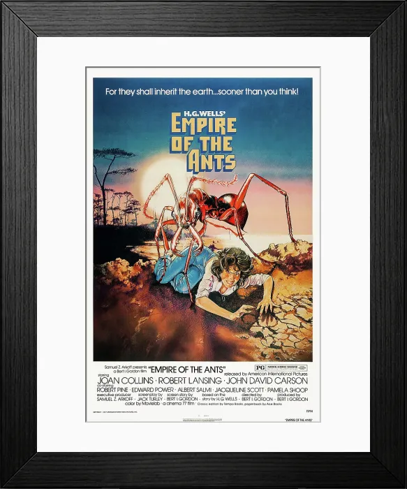 Framed Print : EMPIRE OF THE ANTS, US poster art, Joan Collins, 1977, American International / courtesy Everett Collection Framed Print : EMPIRE OF THE ANTS, US poster art, Joan Collins, 1977, American International / courtesy Everett Collection