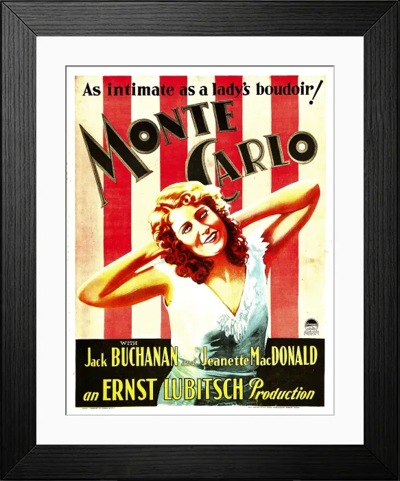Framed Print : MONTE CARLO, Jeanette Macdonald on window card, 1930 Framed Print : MONTE CARLO, Jeanette Macdonald on window card, 1930