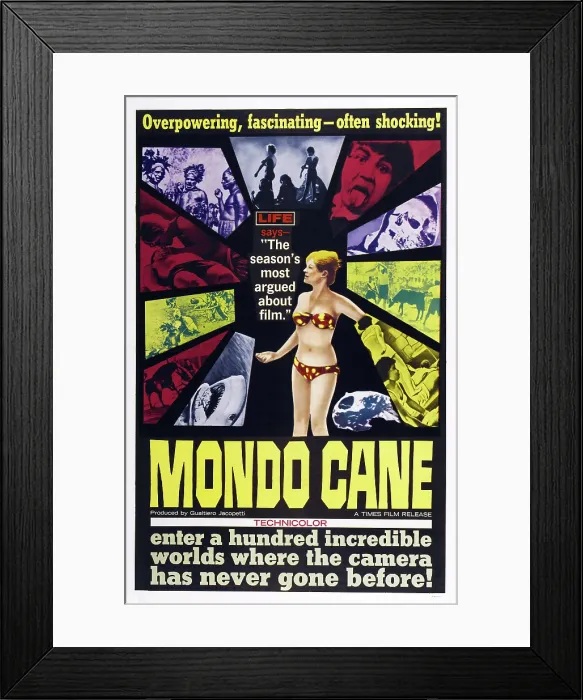 Framed Print : MONDO CANE, US poster, 1962 Framed Print : MONDO CANE, US poster, 1962