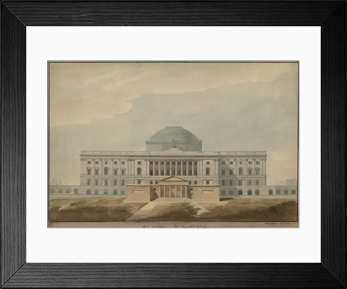 Framed Print : Elevation of west front of the United States Capitol, Washington, DC Framed Print : Elevation of west front of the United States Capitol, Washington, DC