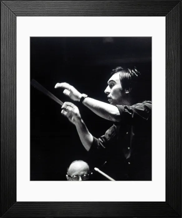 Framed Print : CLAUDIO ABBADO, conducting the Boston Symphony Orchestra for the TV series, 'Evening At Symphony, ' 1974.. Courtesy: CSU Archives / Everett Collection Framed Print : CLAUDIO ABBADO, conducting the Boston Symphony Orchestra for the TV series, 'Evening At Symphony, ' 1974.. Courtesy: CSU Archives / Everett Collection