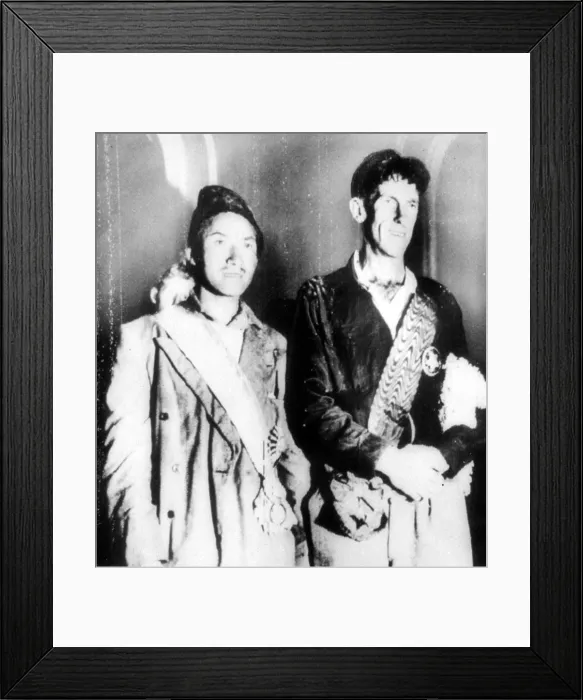 Framed Print : Tensing Norkay and Edmund Hillary around 1953. Courtesy: CSU Archives  /  Everett Collection
