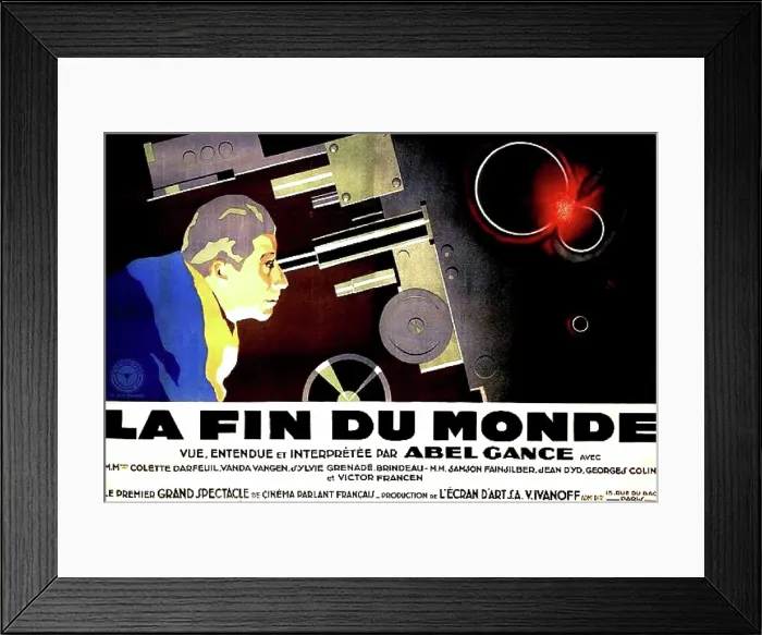 Framed Print : END OF THE WORLD, (aka LA FIN DU MONDE), Victor Francen on French poster art, 1931 Framed Print : END OF THE WORLD, (aka LA FIN DU MONDE), Victor Francen on French poster art, 1931