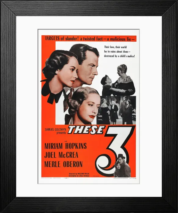 Framed Print : THESE THREE, US poster, heads from left: Merle Oberon, Joel McCrea, Miriam Hopkins, top from left: Bonita Granville, Alma Kruger, center from left: Alma Kruger, Miriam Hopkins Framed Print : THESE THREE, US poster, heads from left: Merle Oberon, Joel McCrea, Miriam Hopkins, top from left: Bonita Granville, Alma Kruger, center from left: Alma Kruger, Miriam Hopkins