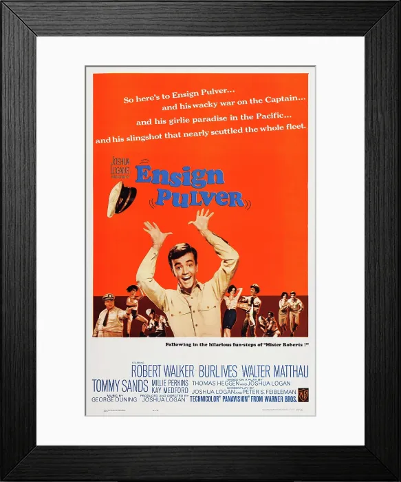 Framed Print : ENSIGN PULVER, US poster, Robert Walker Jr. (center), 1964