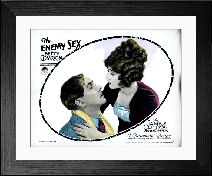 Framed Print : THE ENEMY SEX, from left, Percy Marmont, Betty Compson, 1924
