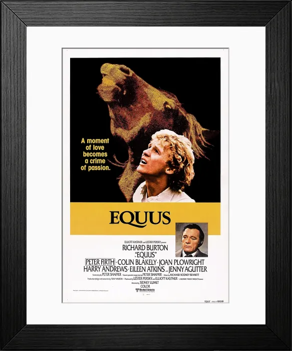 Framed Print : EQUUS, US poster, Peter Firth (top), Richard Burton, 1977 Framed Print : EQUUS, US poster, Peter Firth (top), Richard Burton, 1977