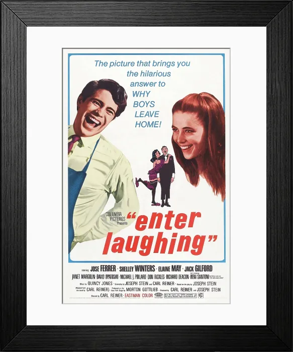 Framed Print : ENTER LAUGHING, US poster, from left: Reni Santoni, Janet Margolin, 1967