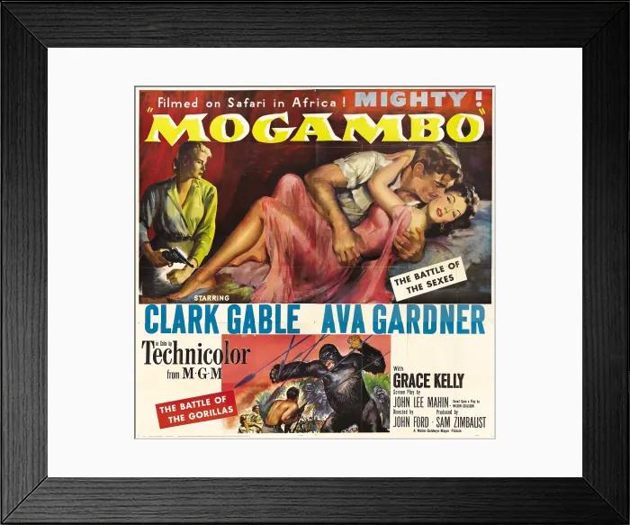 Framed Print : MOGAMBO, top from left: Grace Kelly, Clark Gable, Ava Gardner, 1953 Framed Print : MOGAMBO, top from left: Grace Kelly, Clark Gable, Ava Gardner, 1953