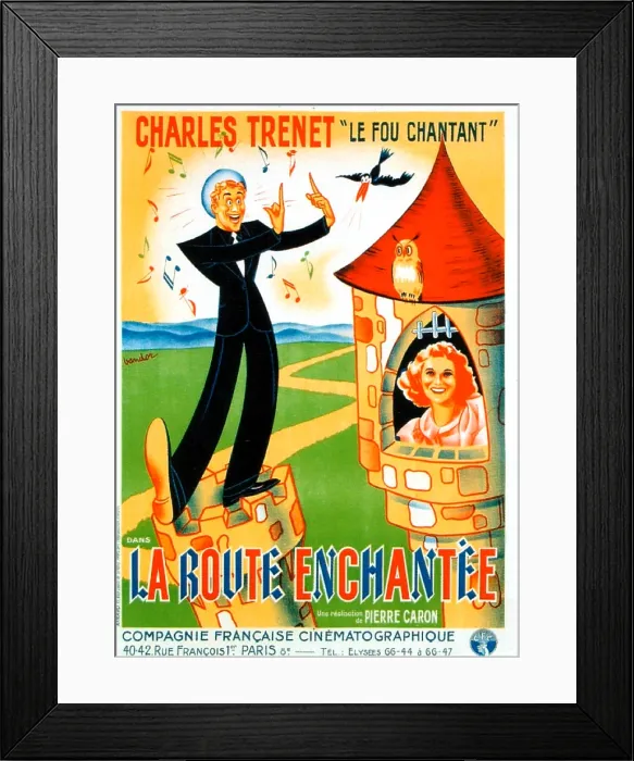 Framed Print : THE ENCHANTED HIGHWAY, (LA ROUTE ENCHANTEE), French poster, 1938