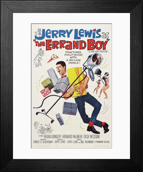 Framed Print : THE ERRAND BOY, US poster art, Jerry Lewis, 1961