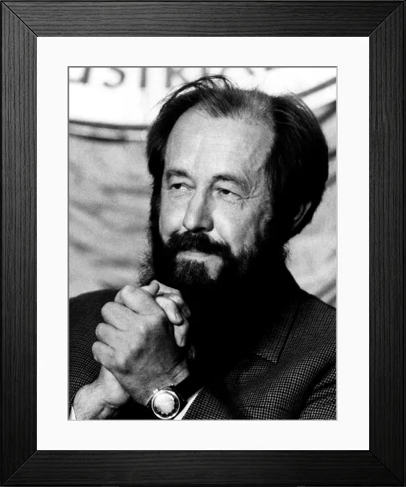 Framed Print : Nobel Prize winning author Alexander Solzhenitsyn at a luncheon held in his honor given by the American Federation of Labor-Congress of Industrial Organizations, New York, 1975
