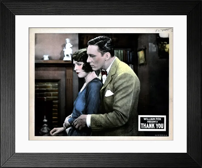Framed Print : THANK YOU, from left, Jacqueline Logan, George O'Brien, 1925, TM & Copyright 20th Century Fox Film Corp. / courtesy Everett Collection