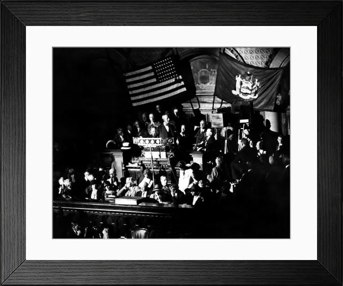 Framed Print : Alfred E. Smith makes an acceptance speech, 1928. Courtesy: CSU Archives / Everett Collection Framed Print : Alfred E. Smith makes an acceptance speech, 1928. Courtesy: CSU Archives / Everett Collection