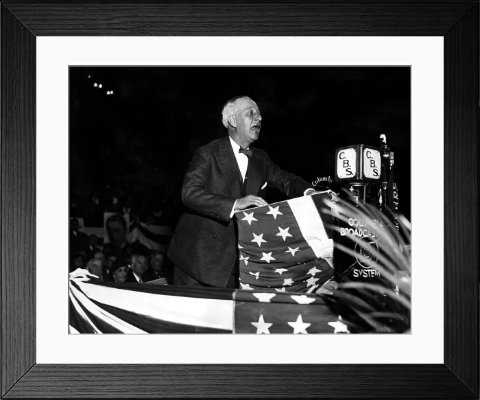 Framed Print : Former New York Governor Alfred E. Smith during his speech in the rally on November 5, 1932 at Madison Square Garden, New York, New York, 1928 Framed Print : Former New York Governor Alfred E. Smith during his speech in the rally on November 5, 1932 at Madison Square Garden, New York, New York, 1928