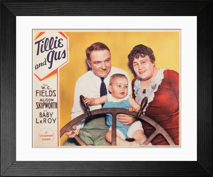 Framed Print : TILLIE AND GUS, lobbycard, from left: W.C. Fields, Baby LeRoy, Alison Skipworth, 1933 Framed Print : TILLIE AND GUS, lobbycard, from left: W.C. Fields, Baby LeRoy, Alison Skipworth, 1933