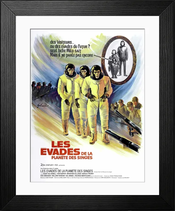 Framed Print : ESCAPE FROM THE PLANET OF THE APES, (aka LES EVADES DE LA PLANETE DES SINGES), 1971, TM & Copyright 20th Century Fox Film Corp. / courtesy Everett Collection