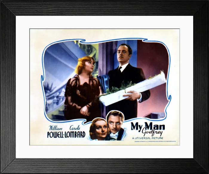 Framed Print : MY MAN GODFREY, from left, Carole Lombard, William Powell, 1936