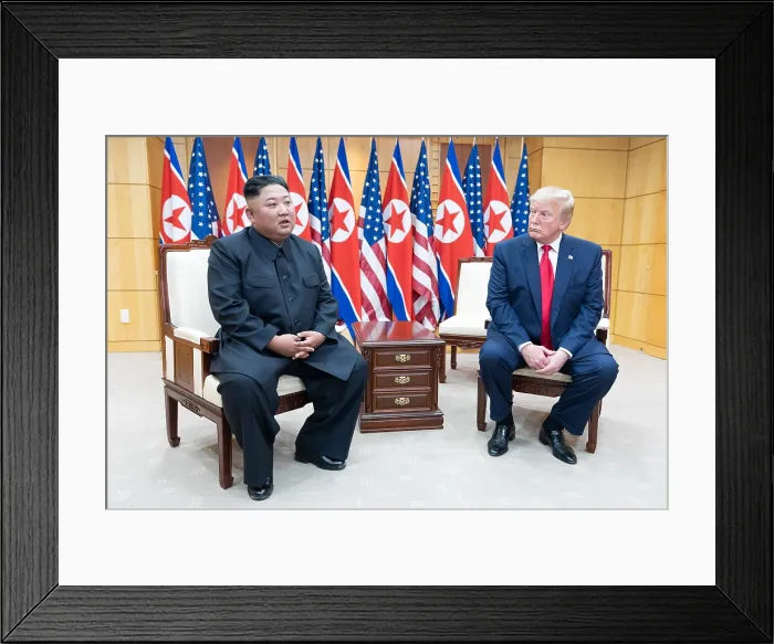 Framed Print : 2019 North Korea-United States DMZ Summit, June 30, 2019 Framed Print : 2019 North Korea-United States DMZ Summit, June 30, 2019