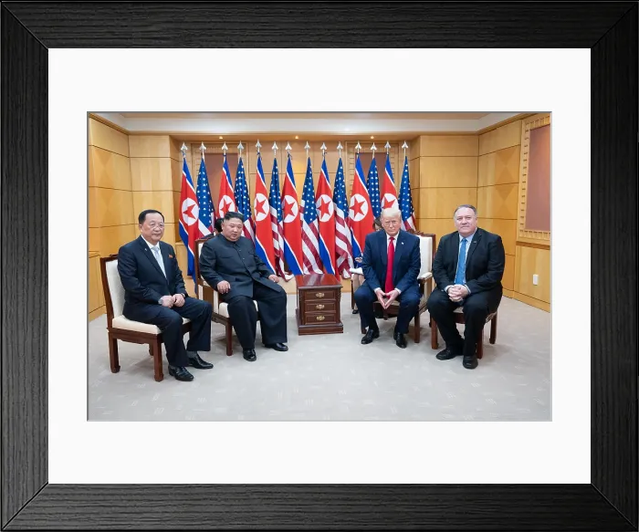 Framed Print : 2019 North Korea-United States DMZ Summit, June 30, 2019