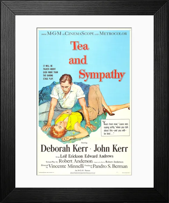 Framed Print : TEA AND SYMPATHY, US poster art, from left: John Kerr, Deborah Kerr, 1956