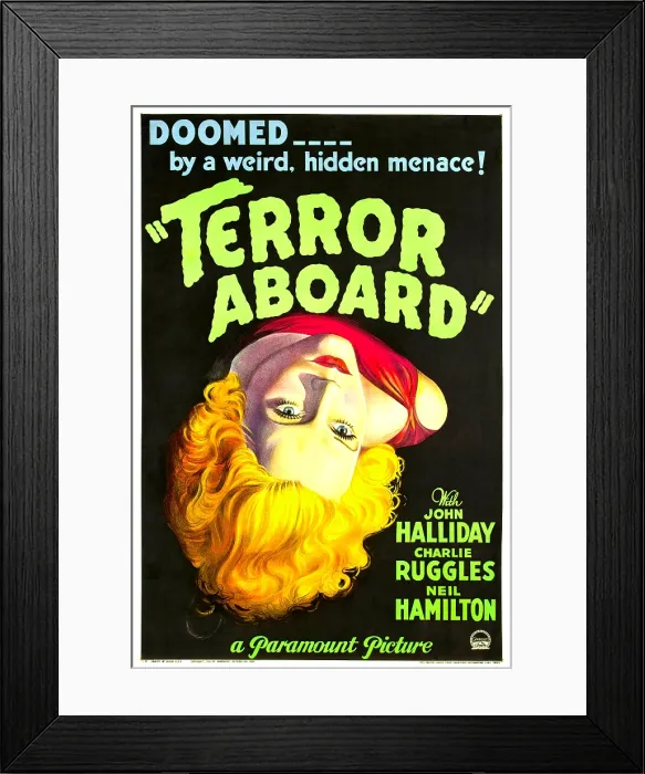 Framed Print : TERROR ABOARD, Shirley Grey, 1933 Framed Print : TERROR ABOARD, Shirley Grey, 1933