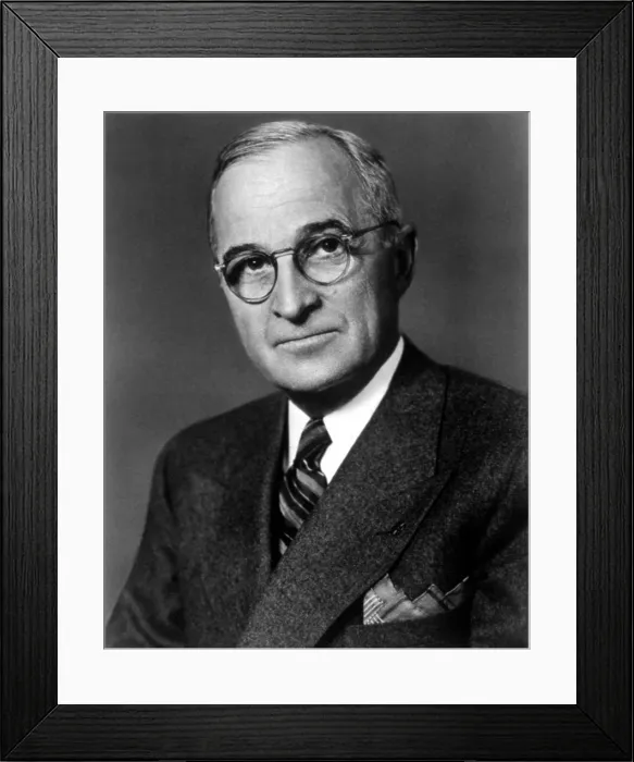 Framed Print : HARRY TRUMAN. Courtesy: CSU Archives / Everett Collection Framed Print : HARRY TRUMAN. Courtesy: CSU Archives / Everett Collection