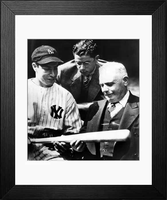 Framed Print : Joe DiMaggio, Dominic DiMaggio and their father, 1949. Courtesy: CSU Archives / Everett Collection