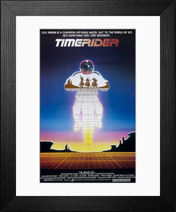 Framed Print : TIMERIDER: THE ADVENTURE OF LYLE SWANN, 1982, Jensen Farley Productions / courtesy Everett Collection Framed Print : TIMERIDER: THE ADVENTURE OF LYLE SWANN, 1982, Jensen Farley Productions / courtesy Everett Collection