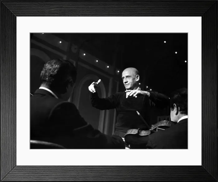 Framed Print : Dimitris Mitropoulos (center), Greek composer and conductor, circa 1955. Courtesy: CSU Archives / Everett Collection