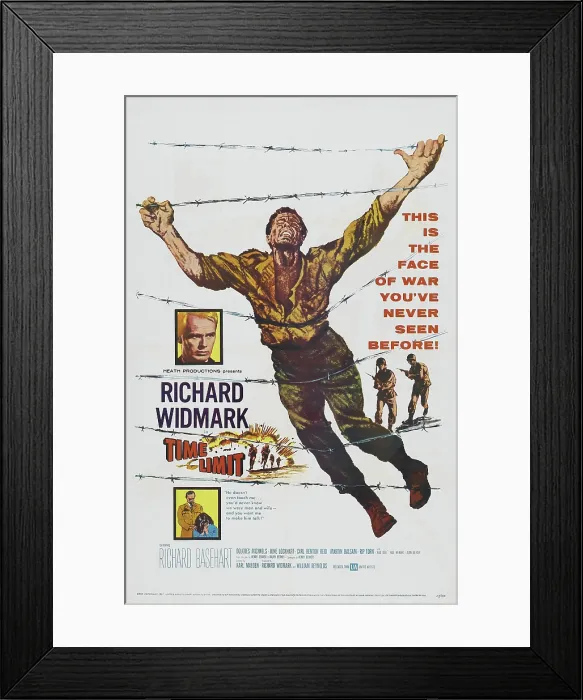 Framed Print : TIME LIMIT, US poster art, center left: Richard Widmark, 1957