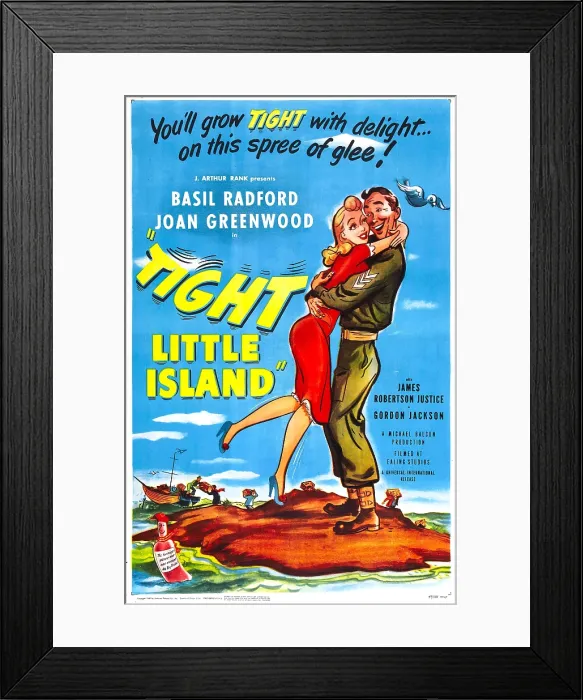 Framed Print : TIGHT LITTLE ISLAND, (aka WHISKY GALORE), US poster, Joan Greenwood, Basil Radford, 1949
