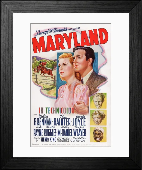 Framed Print : MARYLAND, top from left: Brenda Joyce, John Payne, right from top: Walter Brennan, Fay Bainter, Hattie McDaniel, 1940, TM and Copyright 20th Century Fox Film Corp Framed Print : MARYLAND, top from left: Brenda Joyce, John Payne, right from top: Walter Brennan, Fay Bainter, Hattie McDaniel, 1940, TM and Copyright 20th Century Fox Film Corp