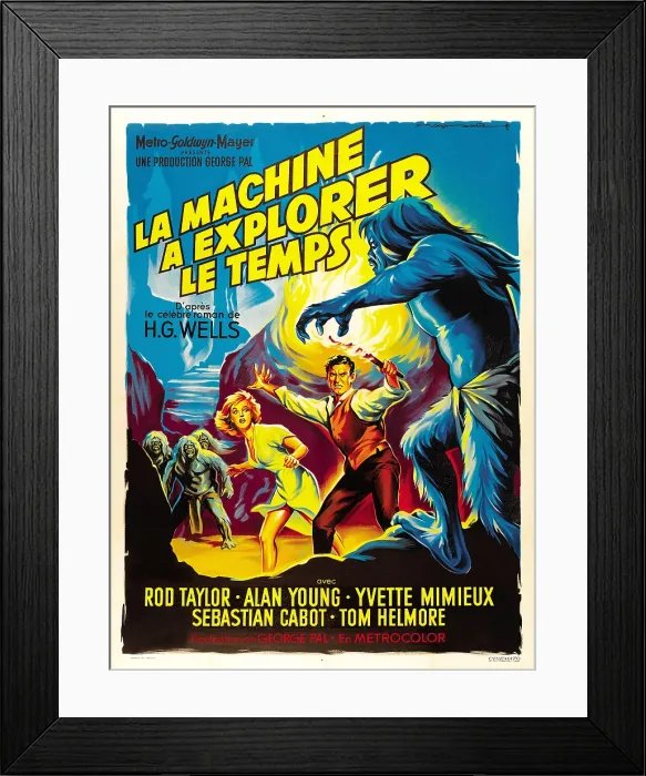 Framed Print : THE TIME MACHINE, (aka LA MACHINE A EXPLORER LE TEMPS), from left: Yvette Mimieux, Rod Taylor, 1960